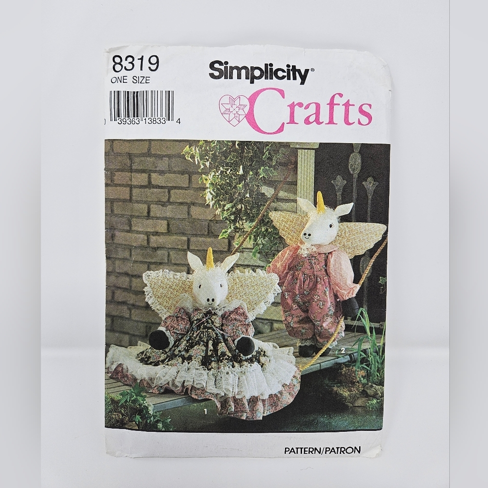 Simplicity Crafts 8319 - Boy and Girl Unicorn Dolls - Uncut